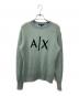ARMANI EXCHANGE（アルマーニ エクスチェンジ）の古着「ロゴウール混ニット」｜グリーン
