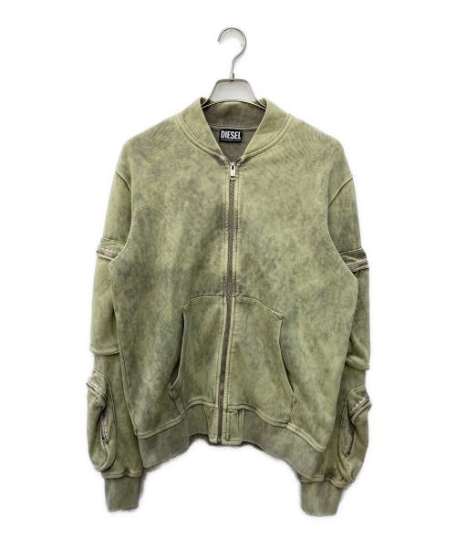 DIESEL（ディーゼル）DIESEL (ディーゼル) S-GINNET  MA-1 JACKET グリーン サイズ:Mの古着・服飾アイテム