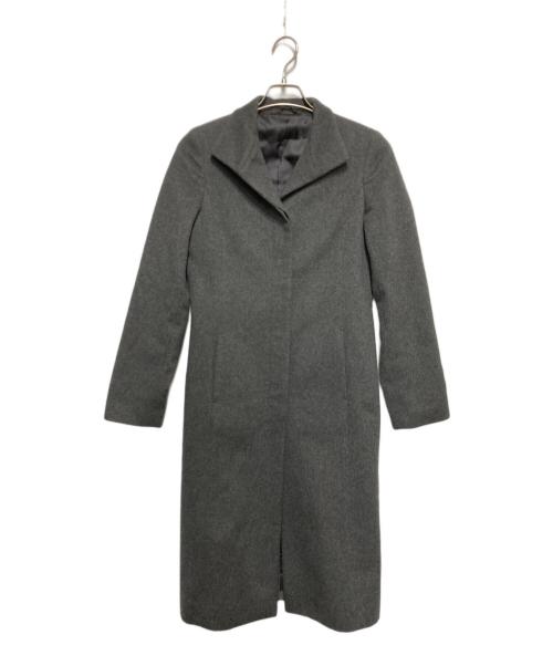 ANAYI（アナイ）ANAYI (アナイ) スタンドカラーカシミヤコート グレー サイズ:38の古着・服飾アイテム