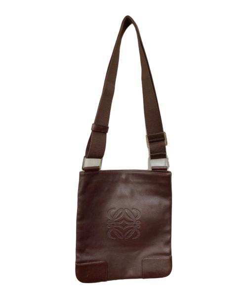 LOEWE（ロエベ）LOEWE (ロエベ) アナグラムレザーショルダーバッグ ブラウンの古着・服飾アイテム
