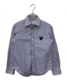PLAY COMME des GARCONS（プレイコムデギャルソン）の古着「シャツ」｜ホワイト×ネイビー