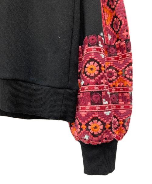 Desigual（デシグアル）Desigual (デシグアル) 刺繍パフスウェット ブラック サイズ:Ｓの古着・服飾アイテム