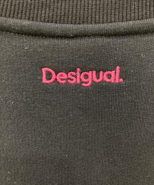 Desigual（デシグアル）Desigual (デシグアル) 刺繍パフスウェット ブラック サイズ:Ｓの古着・服飾アイテム