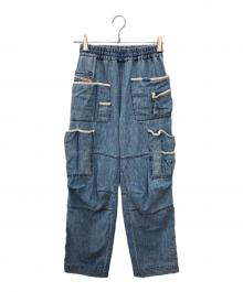 DIESEL（ディーゼル）の古着「マルチポケット ライトウォッシュデニムパンツ」｜インディゴ