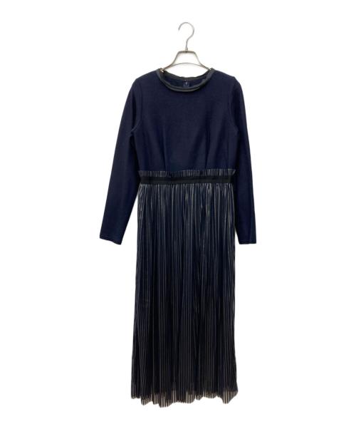 LANVIN en Bleu（ランバンオンブルー）LANVIN en Bleu (ランバンオンブルー) ドッキングワンピース ネイビー サイズ:38 未使用品の古着・服飾アイテム