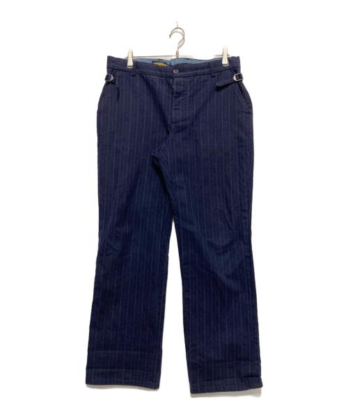 Rugby Ralph Lauren（ラグビーラルフローレン）Rugby Ralph Lauren (ラグビーラルフローレン) ストライプパンツ ネイビー サイズ:W34の古着・服飾アイテム