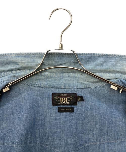 RRL（ダブルアールエル）RRL (ダブルアールエル) コンチョボタンウエスタンデニムシャツ ブルー サイズ:Ｌの古着・服飾アイテム