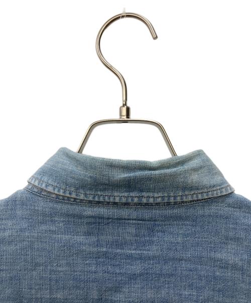 RRL（ダブルアールエル）RRL (ダブルアールエル) コンチョボタンウエスタンデニムシャツ ブルー サイズ:Ｌの古着・服飾アイテム