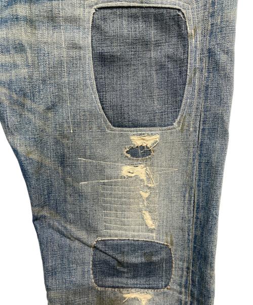 RRL（ダブルアールエル）RRL (ダブルアールエル) パッチワークデニムパンツ ブルー サイズ:SIZE W34の古着・服飾アイテム