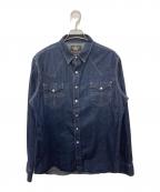 RRLダブルアールエル）の古着「コンチョボタンデニムウエスタンシャツ」｜インディゴ