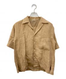 AURALEE（オーラリー）の古着「LINEN SILK SUMEER TWEED SHIRT」｜ブラウン