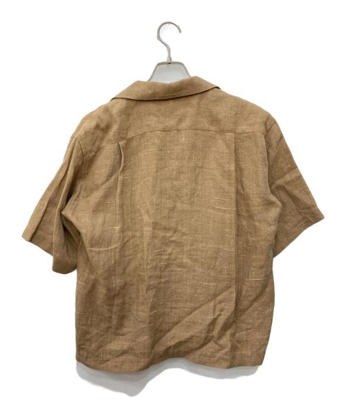 AURALEE（オーラリー）AURALEE (オーラリー) LINEN SILK SUMEER TWEED SHIRT ブラウンの古着・服飾アイテム