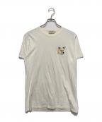 maison kitsuneメゾンキツネ）の古着「TEE-SHIRT BIG PASTEL FOX HEAD PATCH」｜ホワイト