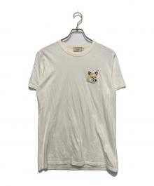 maison kitsune（メゾンキツネ）の古着「TEE-SHIRT BIG PASTEL FOX HEAD PATCH」｜ホワイト