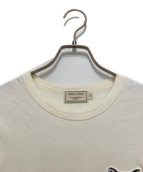 maison kitsune（メゾンキツネ）MAISON KITSUNE (メゾンキツネ) TEE-SHIRT BIG PASTEL FOX HEAD PATCH ホワイト サイズ:Sの古着・服飾アイテム
