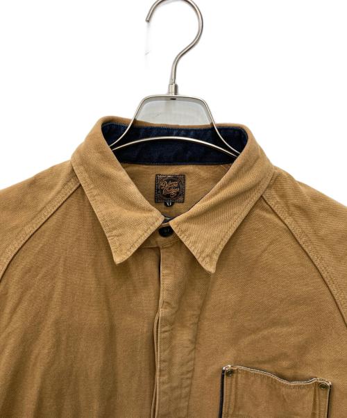 Deluxeware（デラックスウェア）Deluxeware (デラックスウェア) ダック地ワークシャツ ブラウン サイズ:XLの古着・服飾アイテム