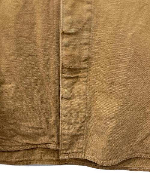 Deluxeware（デラックスウェア）Deluxeware (デラックスウェア) ダック地ワークシャツ ブラウン サイズ:XLの古着・服飾アイテム