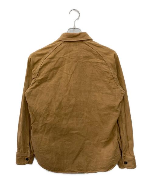 Deluxeware（デラックスウェア）Deluxeware (デラックスウェア) ダック地ワークシャツ ブラウン サイズ:XLの古着・服飾アイテム