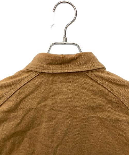 Deluxeware（デラックスウェア）Deluxeware (デラックスウェア) ダック地ワークシャツ ブラウン サイズ:XLの古着・服飾アイテム