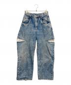 Maison Margiela 1メゾンマルジェラ 1）の古着「スラッシュディテールデニムパンツ」｜インディゴ