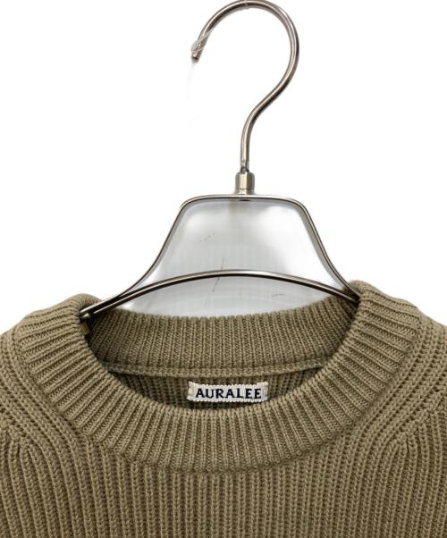 AURALEE（オーラリー）AURALEE (オーラリー) SUPERFINE WOOL RIB KNIT P/O ベージュ サイズ:3の古着・服飾アイテム