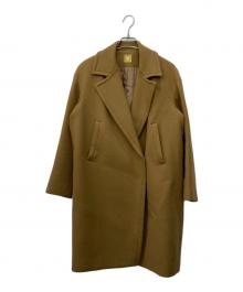 MUSE de Deuxieme Classe（ミューズ ドゥーズィエム クラス）の古着「メルトンダブルクロスコート」｜ブラウン
