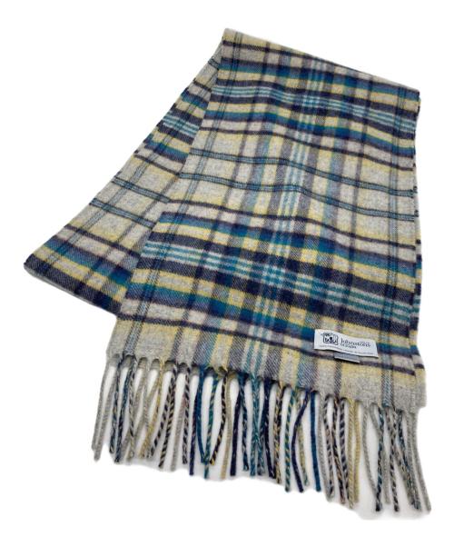 JOHNSTONS OF ELGIN（ジョンストンズオブエルガン）JOHNSTONS OF ELGIN (ジョンストンズオブエルガン) チェックマフラーの古着・服飾アイテム