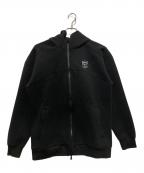 DUFFER BLACKLABELダファー ブラックレーベル）の古着「ジップパーカー」｜ブラック