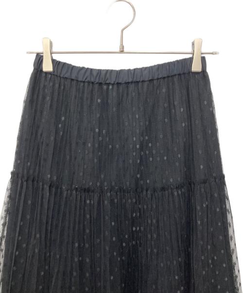 IENA（イエナ）IENA (イエナ) ドットチュールプリーツスカート ブラック サイズ:Ｓの古着・服飾アイテム