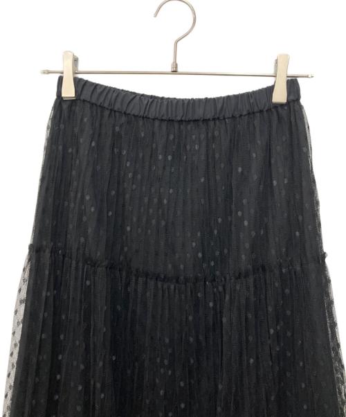 IENA（イエナ）IENA (イエナ) ドットチュールプリーツスカート ブラック サイズ:Ｓの古着・服飾アイテム