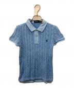 POLO RALPH LAURENポロ・ラルフローレン）の古着「ニットポロシャツ」｜ブルー