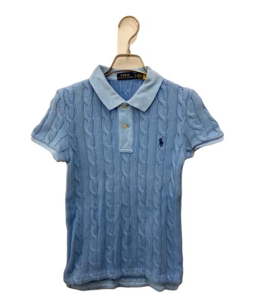 POLO RALPH LAUREN（ポロ・ラルフローレン）POLO RALPH LAUREN (ポロ・ラルフローレン) ニットポロシャツ ブルー サイズ:Ｓの古着・服飾アイテム