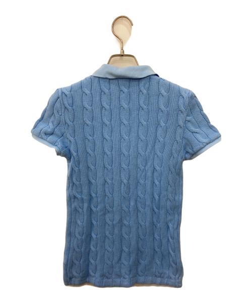 POLO RALPH LAUREN（ポロ・ラルフローレン）POLO RALPH LAUREN (ポロ・ラルフローレン) ニットポロシャツ ブルー サイズ:Ｓの古着・服飾アイテム