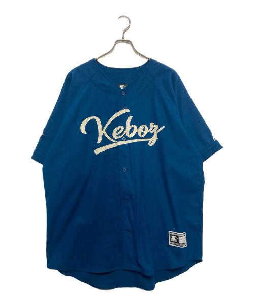 KEBOZ（ケボズ）KEBOZ (ケボズ) STARTER (スターター) ゲームシャツ ブルー サイズ:XLの古着・服飾アイテム