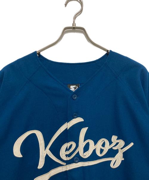 KEBOZ（ケボズ）KEBOZ (ケボズ) STARTER (スターター) ゲームシャツ ブルー サイズ:XLの古着・服飾アイテム