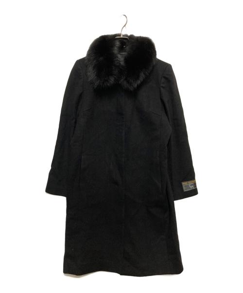 ONEIROS（ONEIROS）ONEIROS (ONEIROS) ブルーフォックスファーカシミヤコート ブラック サイズ:11AR 未使用品の古着・服飾アイテム
