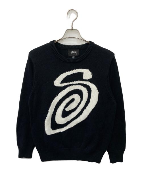 stussy（ステューシー）stussy (ステューシー) Curly S Sweater ブラック サイズ:Sの古着・服飾アイテム