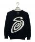 stussy（ステューシー）の古着「Curly S Sweater」｜ブラック