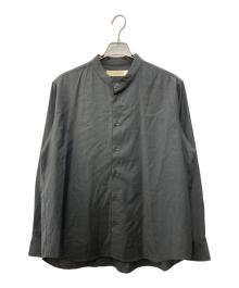 THE TOKYO（ザトーキョー）の古着「Reda Active Washable Wool Band Collar L/S Shirt」｜ブラック