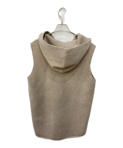 theory luxe（セオリーリュクス）theory luxe (セオリーリュクス) ノースリーブカシミヤ混フーディーニット ベージュ サイズ:38の古着・服飾アイテム
