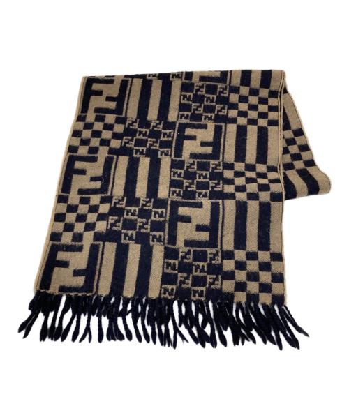 FENDI（フェンディ）FENDI (フェンディ) ズッカ柄マフラー ブラウンの古着・服飾アイテム