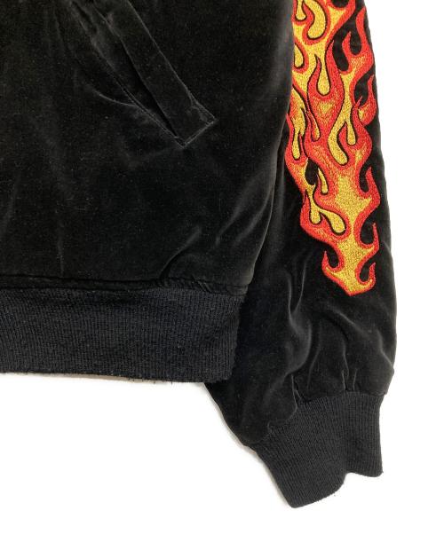 HARLEY-DAVIDSON（ハーレーダビッドソン）HARLEY-DAVIDSON (ハーレーダビッドソン) 別注ベロアスカジャン ブラック サイズ:XLの古着・服飾アイテム