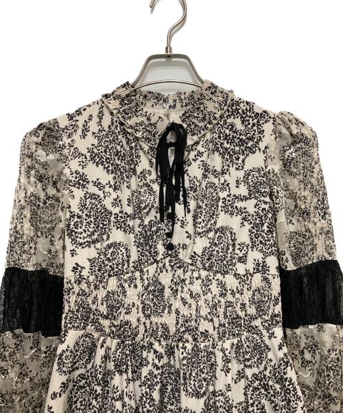 HER LIP TO（ハーリップトゥ）HER LIP TO (ハーリップトゥ) Winter Floral Long-sleeve Dress ベージュ サイズ:Sの古着・服飾アイテム