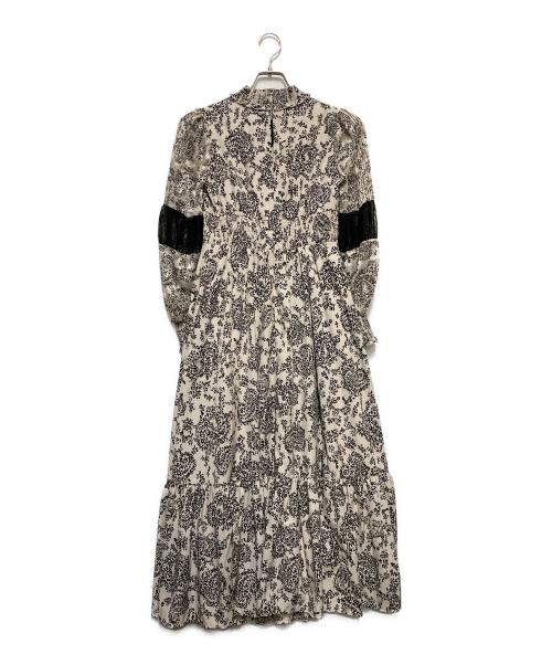 HER LIP TO（ハーリップトゥ）HER LIP TO (ハーリップトゥ) Winter Floral Long-sleeve Dress ベージュ サイズ:Sの古着・服飾アイテム