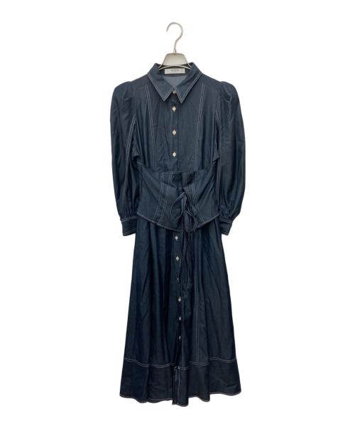HER LIP TO（ハーリップトゥ）Her lip to (ハーリップトゥ) Loulou Corset Long Dress インディゴ サイズ:Mの古着・服飾アイテム