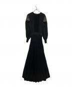 HER LIP TOハーリップトゥ）の古着「Shoulder Lace Knit Dress」｜ブラック