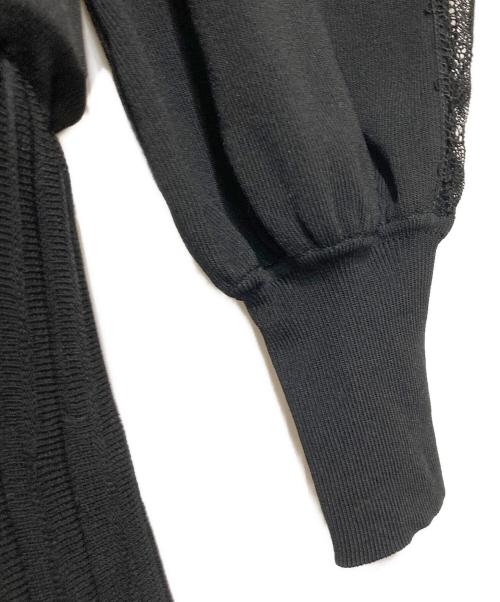 HER LIP TO（ハーリップトゥ）Her lip to (ハーリップトゥ) Shoulder Lace Knit Dress ブラック サイズ:Ⅿの古着・服飾アイテム