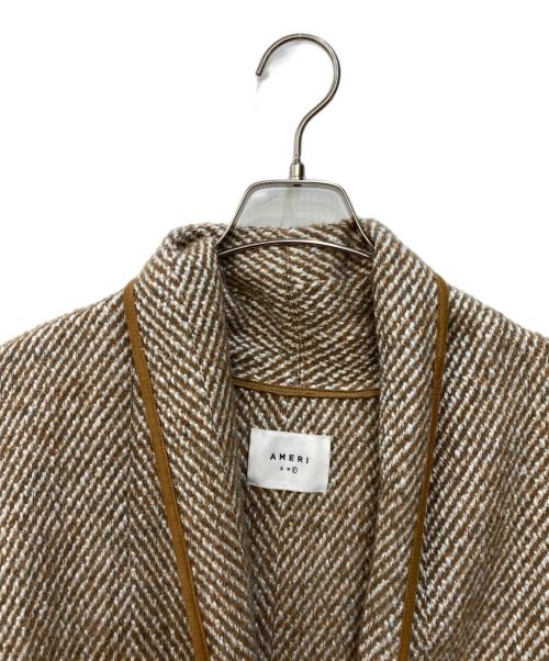 Ameri（アメリ）AMERI (アメリ) OVER 2WAY HERRING BONE COAT ベージュ サイズ:FREE 未使用品の古着・服飾アイテム