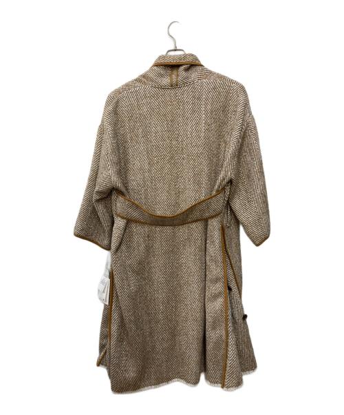 Ameri（アメリ）AMERI (アメリ) OVER 2WAY HERRING BONE COAT ベージュ サイズ:FREE 未使用品の古着・服飾アイテム