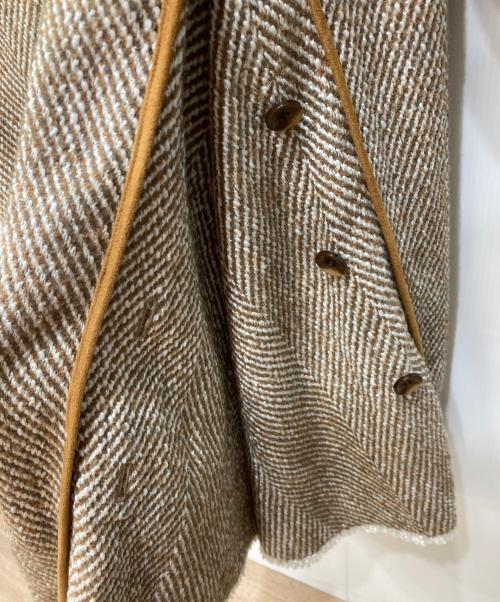 Ameri（アメリ）AMERI (アメリ) OVER 2WAY HERRING BONE COAT ベージュ サイズ:FREE 未使用品の古着・服飾アイテム